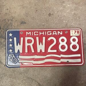Vintage Michigan License Plate